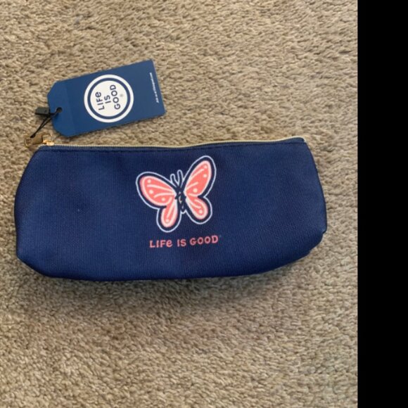 NWT Life is Good Butterfly T Bottom Pouch - Picture 1 of 5